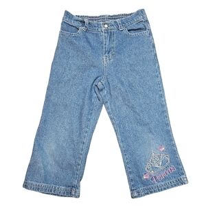 Disney Princess 6X Embroidered Crown Princess Denim Jeans